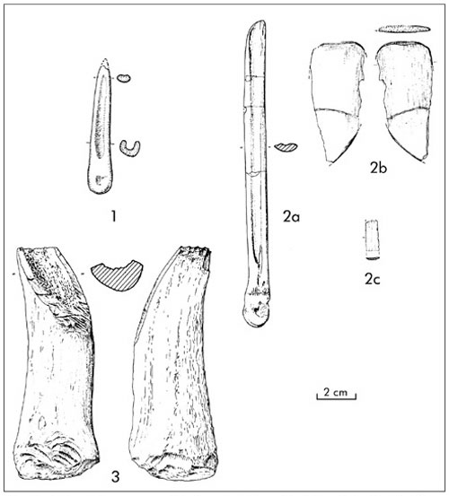 Natufian tools carved from bones